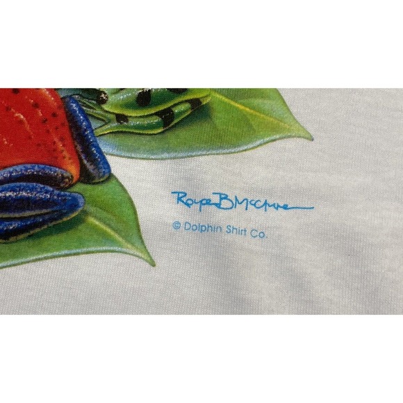 VTG 90s Royce McClure Frog Graphic Tank Dress Extra Long Anvil USA OS Hole READ! - Picture 4 of 16